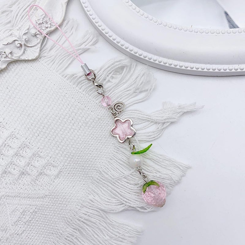 cioatu 1-4PCS Cute Phone Charms Aesthetic Y2K Cell Phone Charms Strap Strawberry Butterfly Star PhoneCharm Y2K Accessories for Bag Keychain Airpods Camera Pendants Decor - Image 3